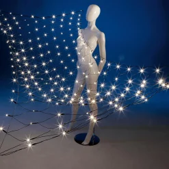 DecoWoerner Luces De Navidad>Red De Luz LED Para Exterior, 240 Cm, Verde