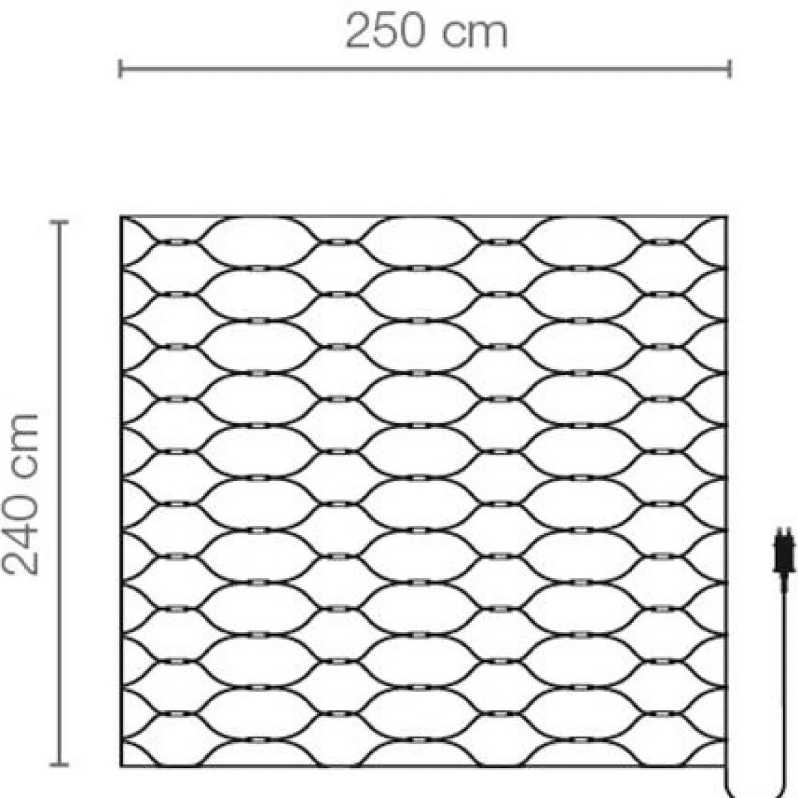 DecoWoerner Luces De Navidad>Red De Luz LED Para Exterior, 240 Cm, Verde