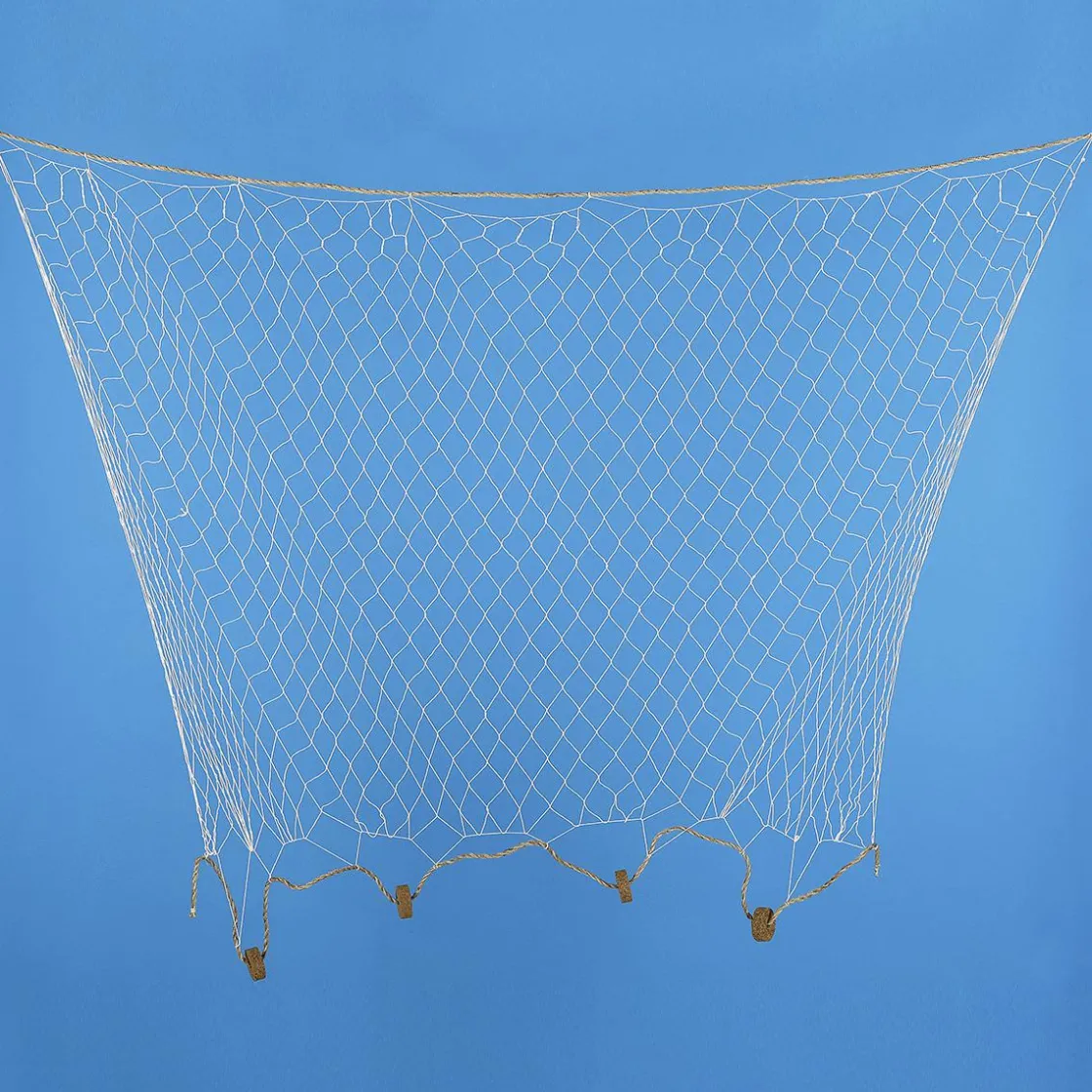DecoWoerner Decoración De Verano>Red De Pesca Con Flotadores 150 X 100 Cm