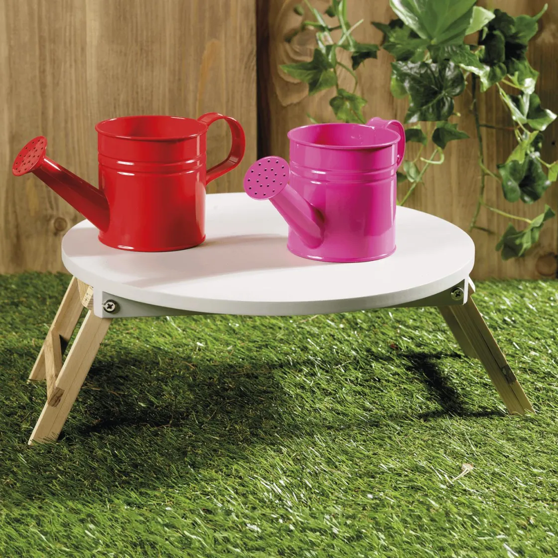 DecoWoerner Decoración De Verano|Decoración De Primavera>Regadera Metálica Vintage Amarilla Galvanizada 22 Cm