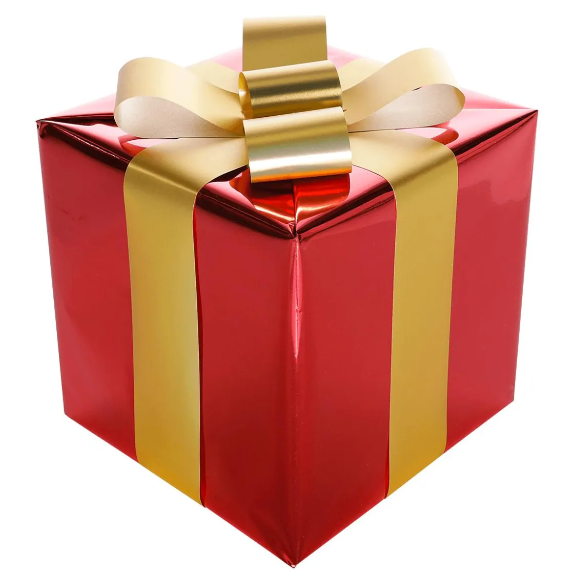 DecoWoerner Figuras De Navidad>Regalo De Navidad 20 Cm Con Lazo Dorado