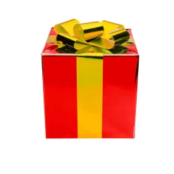 DecoWoerner Figuras De Navidad>Regalo De Navidad 30 Cm Con Lazo Dorado