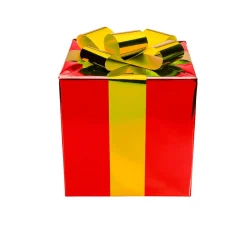 DecoWoerner Figuras De Navidad|Decoración Navideña Xxl>Regalo De Navidad 40 Cm Con Lazo Dorado