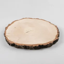 DecoWoerner Decoración Natural>Rodaja Decorativa De Madera De Abedul De Unos 30 Cm De Diámetro