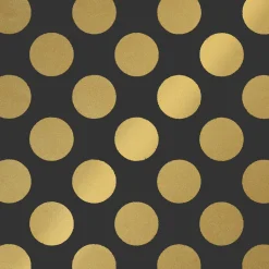 DecoWoerner Papel De Regalo|Go Green - Envoltorio Para Regalo Ecológico>Rollo De Papel De Envolver Ecológico Con Puntos Dorados 50 Cm X 50 M