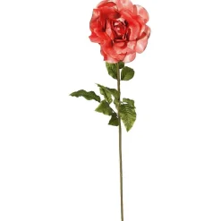 DecoWoerner Decoración Temática|Flores Artificiales>Rosa Artificial, Albaricoque 116 Cm