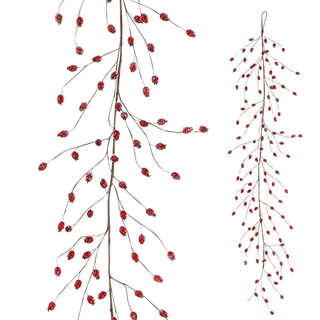 DecoWoerner Decoración De Invierno|Guirnaldas Y Vides>Rosa Mosqueta Artificial 150 Cm
