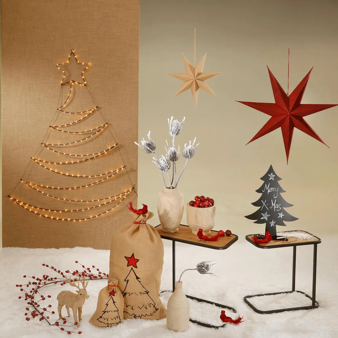 DecoWoerner Decoración De Invierno|Guirnaldas Y Vides>Rosa Mosqueta Artificial 150 Cm
