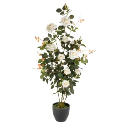DecoWoerner Decoración Temática|Árboles Artificiales>Rosal Artificial En Maceta 115 Cm