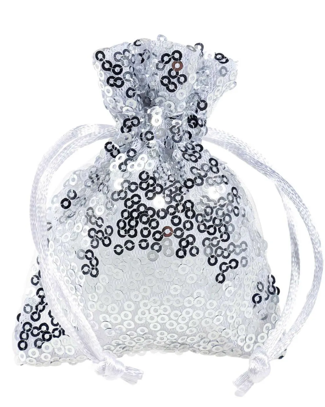 DecoWoerner Bolsitas Con Cordón>Saquitos De Organza Lentejuelas 10 Cm, 10 Piezas,