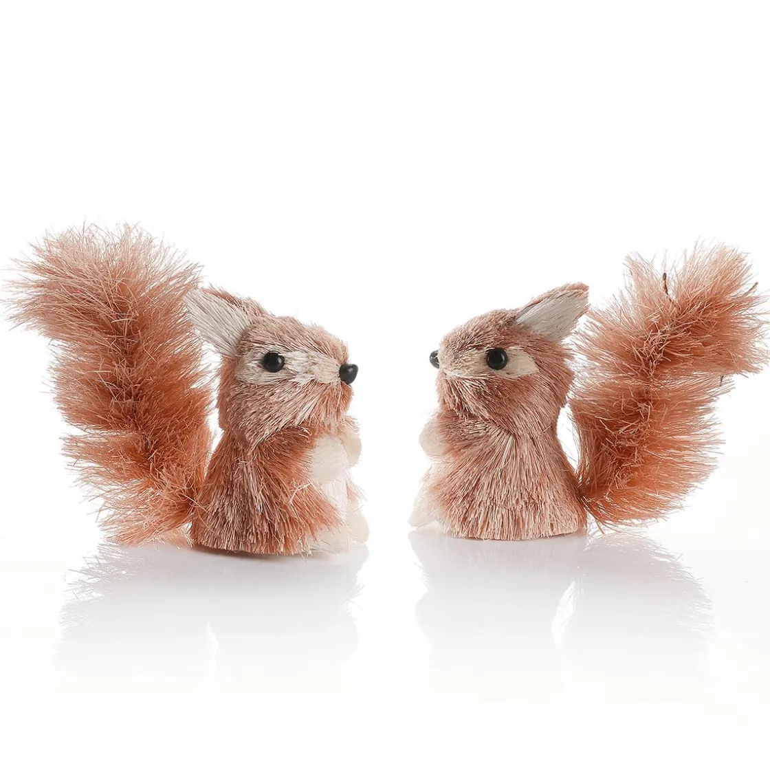 DecoWoerner Decoración De Animales|Decoración De Otoño>Set De 2 Figuras Decorativas De Ardilla, 11 Cm De Altura