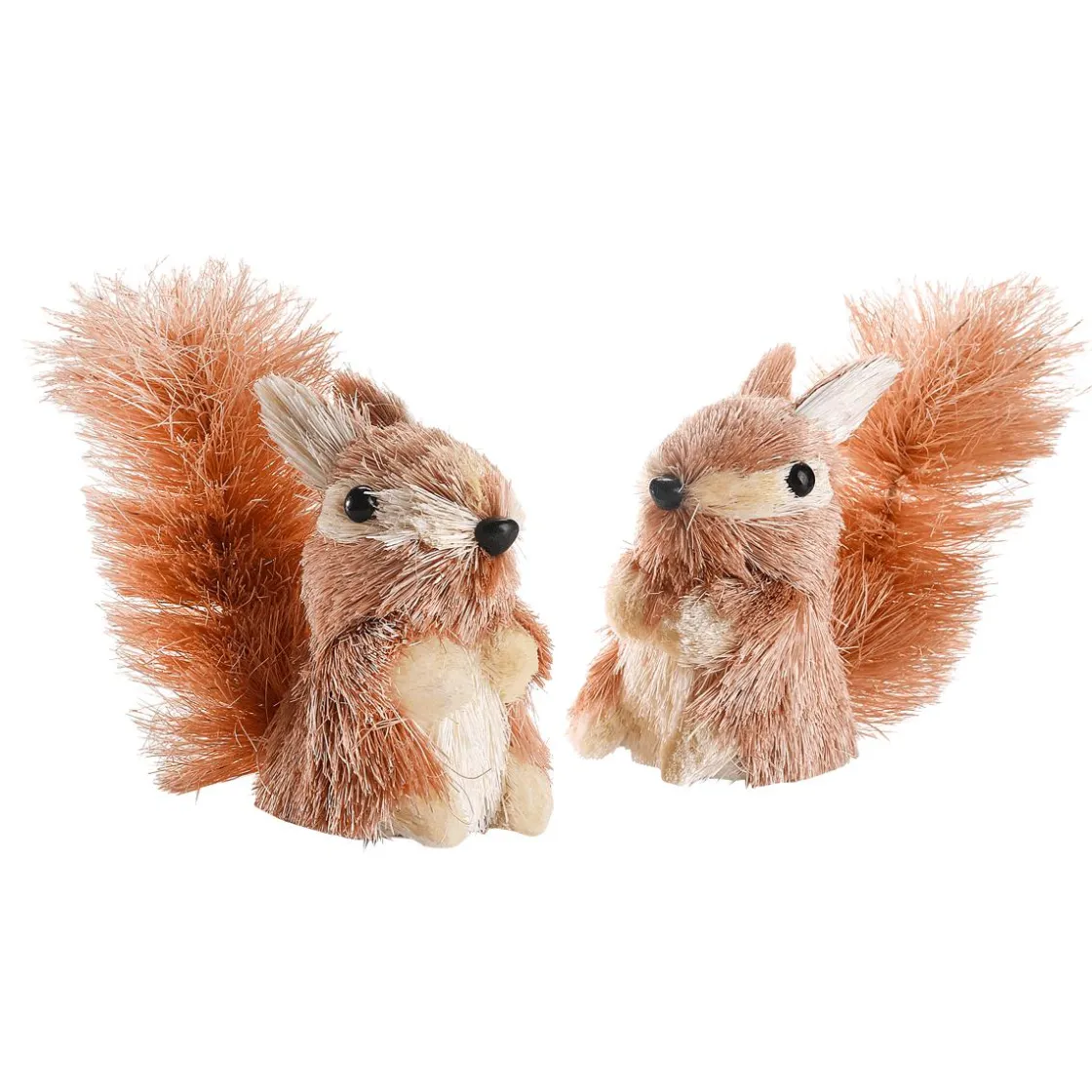 DecoWoerner Decoración De Animales|Decoración De Otoño>Set De 2 Figuras Decorativas De Ardilla, 11 Cm De Altura