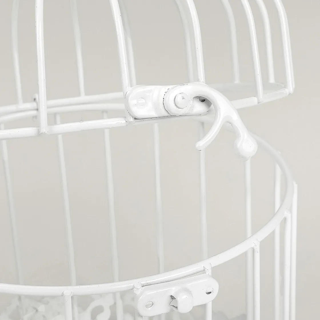 DecoWoerner Decoración De Primavera>Set De 3 Jaulas Vintage Blancas 41 Cm