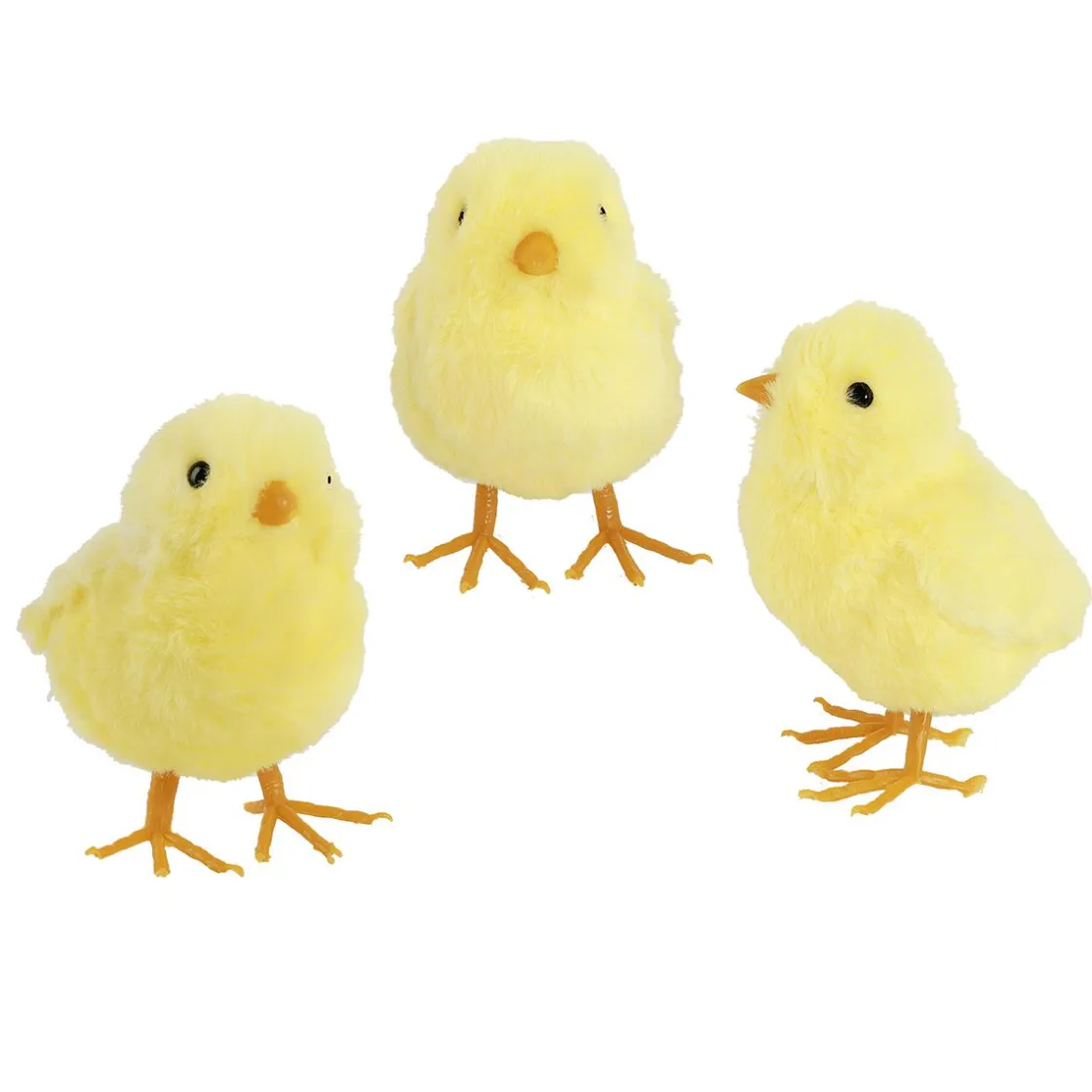 DecoWoerner Decoración De Animales|Decoración De Pascua>Set De 3 Pollitos Decorativos En Caja De 11 Cm
