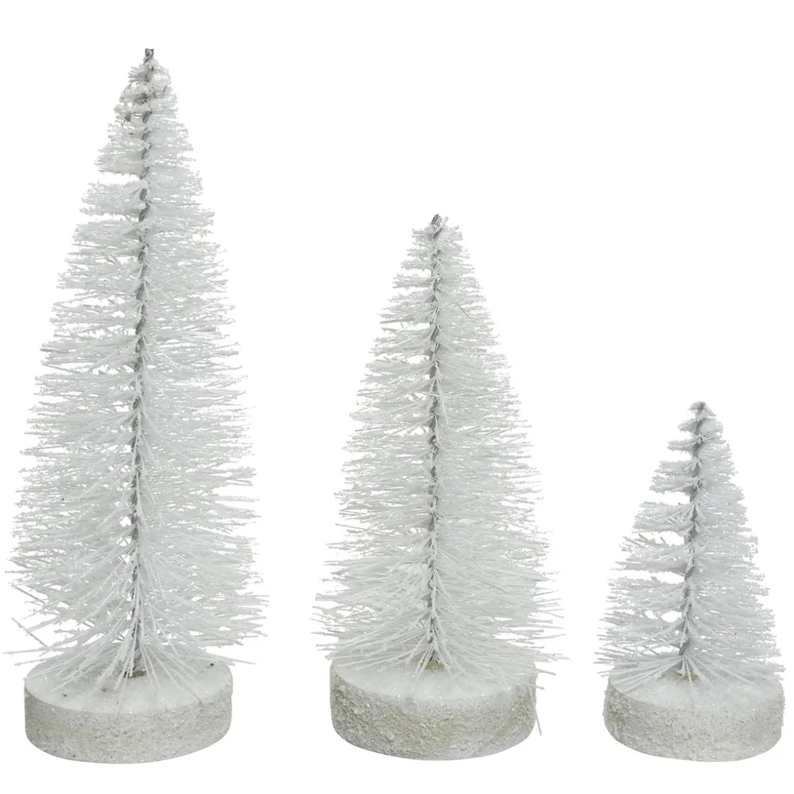 DecoWoerner Decoración Temática|Árboles De Mesa Y Ramas De Abeto>Set De 3 árboles En Miniatura De Color