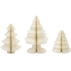 DecoWoerner Decoración Temática|Figuras De Navidad>Set De Abetos De Papel Nido De Abeja De Lujo 3 Piezas