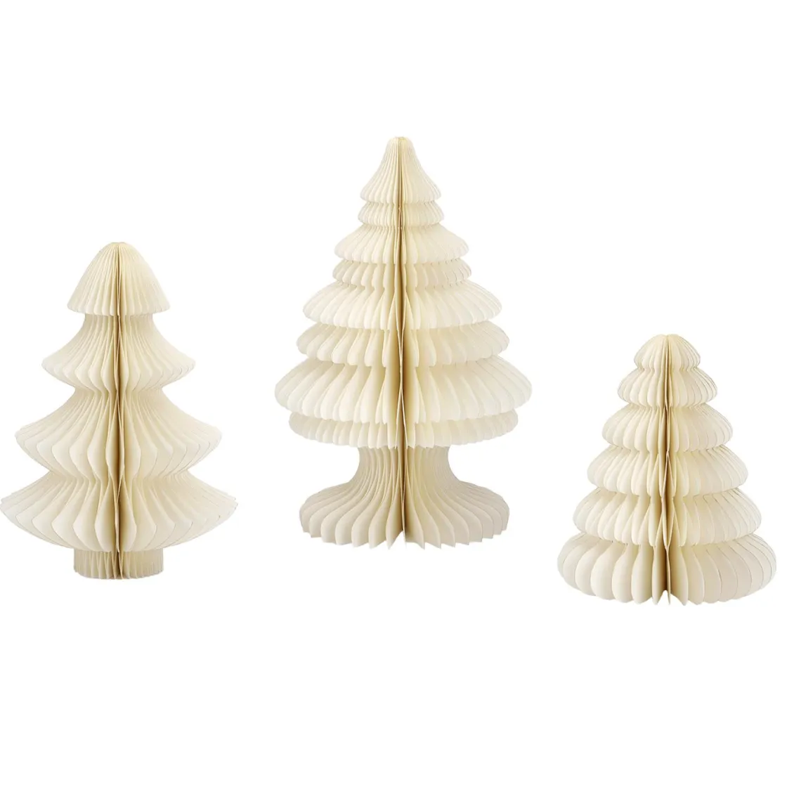 DecoWoerner Decoración Temática|Figuras De Navidad>Set De Abetos De Papel Nido De Abeja De Lujo 3 Piezas