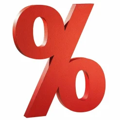 DecoWoerner Material De Rebajas>Signo De Porcentaje 3D, Altura 90 Cm