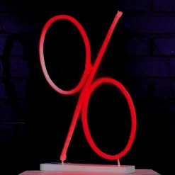 DecoWoerner Material De Rebajas|Luz Decorativa>Signo De Porcentaje Neon Flex, Altura 50 Cm