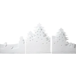 DecoWoerner Decoración De Invierno>Silueta De Bosque De Algodón Anchura 150 Cm