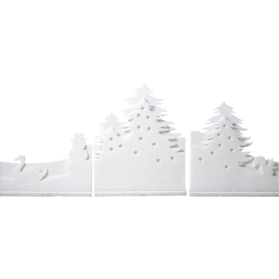 DecoWoerner Decoración De Invierno>Silueta De Bosque De Algodón Anchura 150 Cm