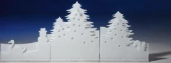 DecoWoerner Decoración De Invierno>Silueta De Bosque De Algodón Anchura 150 Cm