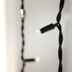 DecoWoerner Luces De Navidad>Sistema De Cortina De Luz LED Profesional IP67, 500 Cm Sin Cable De Alimentación, Negro