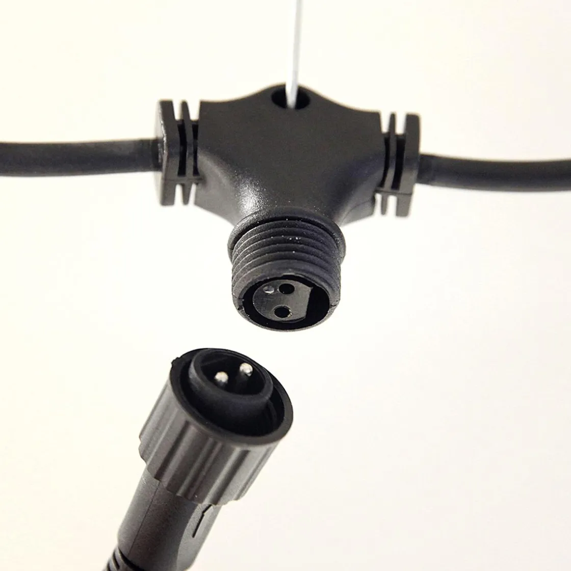 DecoWoerner Luces De Navidad>Sistema De Cortina De Luz LED Profesional IP67, 500 Cm Sin Cable De Alimentación, Negro