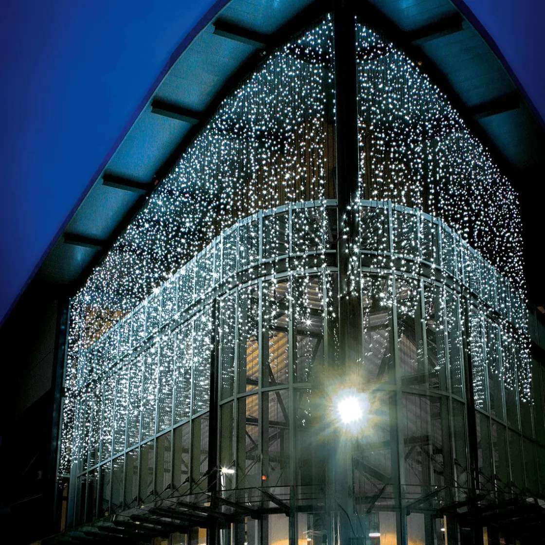 DecoWoerner Luces De Navidad>Sistema De Cortina De Luz LED Profesional IP67, 700 Cm Sin Cable De Alimentación, Negro