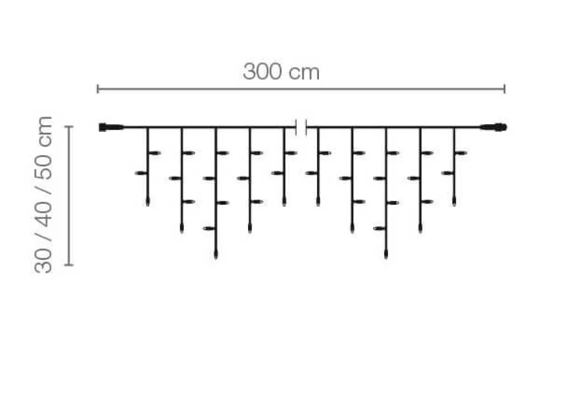 DecoWoerner Luces De Navidad>Sistema De Iluminación IP20 300 X 50 Cm, Sin Cable
