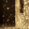 DecoWoerner Luces De Navidad>Sistema Profesional De Cortina De Luz LED IP67, 900 Cm Sin Cable De Alimentación, Negro