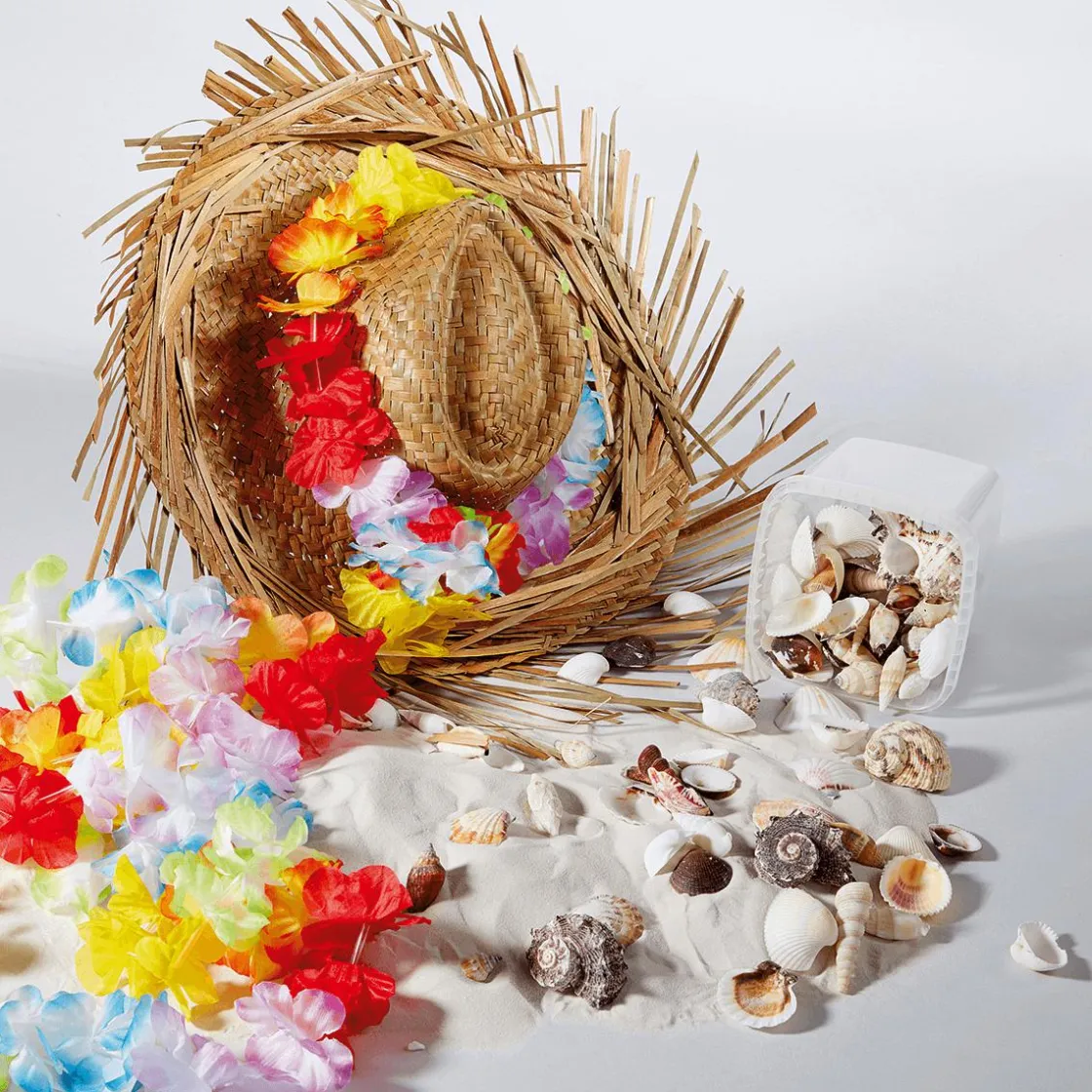 DecoWoerner Decoración De Verano>Sombrero De Paja Decorativo, Natural, Ø 40 Cm