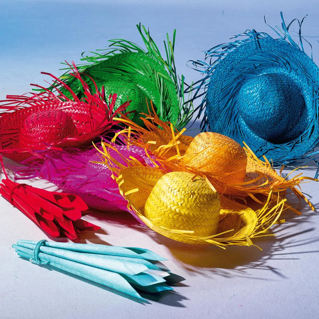 DecoWoerner Decoración De Verano>Sombrero De Paja Decorativo, Color
