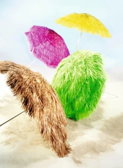 DecoWoerner Decoración De Verano>Sombrilla De Rafia Hawaii, Ø 140 Cm,