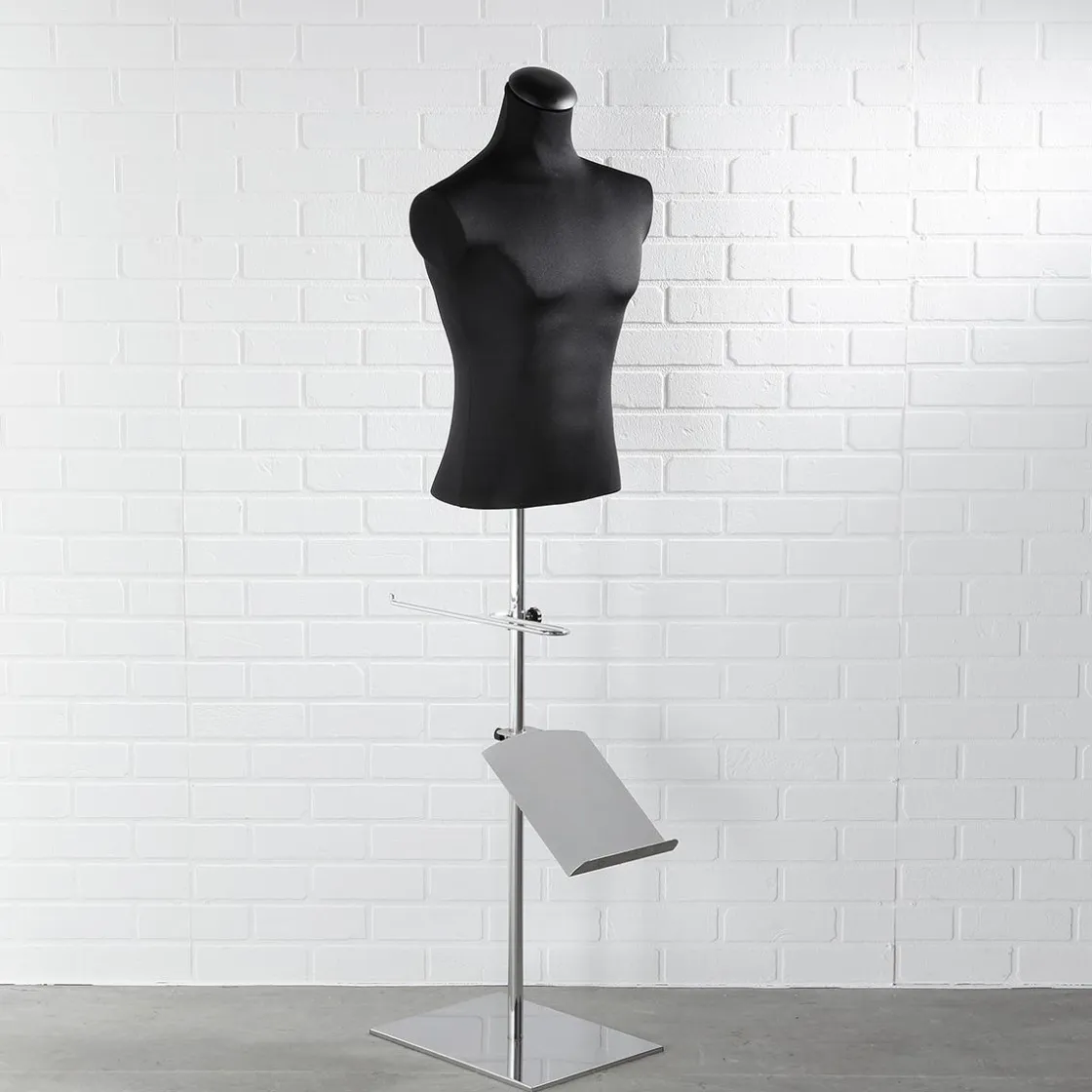 DecoWoerner Bustos De Costura>Soporte Cromado Para Bustos De Sastre Con Presentador De Zapatos 40 X 40 X 100 Cm