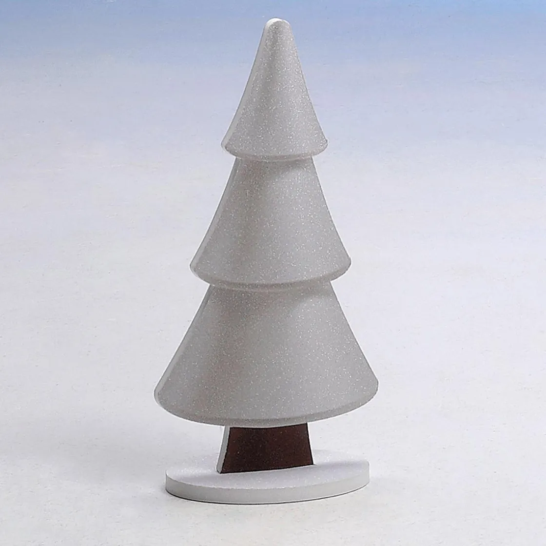 DecoWoerner Decoración De Invierno|Figuras De Navidad>Soporte De Abeto De Nieve Con Purpurina 17 X 34 Cm Plata