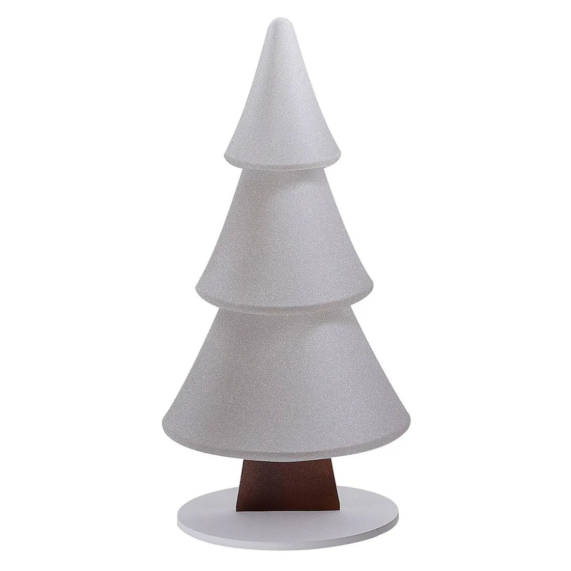 DecoWoerner Decoración De Invierno|Figuras De Navidad>Soporte De Abeto De Nieve Con Purpurina 34 X 69 Cm Plata
