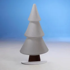 DecoWoerner Decoración De Invierno|Figuras De Navidad>Soporte De Abeto De Nieve Con Purpurina 49 X 99 Cm Plata