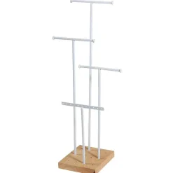 DecoWoerner Expositores Para Tiendas>Soporte De Joyería, Expositor En Forma De T 4 Piezas, Altura 50 Cm