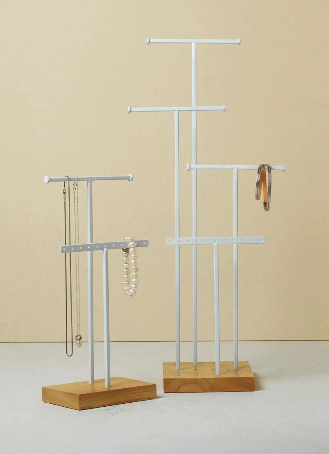 DecoWoerner Expositores Para Tiendas>Soporte De Joyería, Expositor En Forma De T 2 Piezas, Altura 32 Cm
