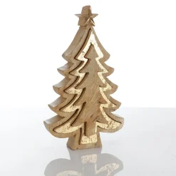 DecoWoerner Figuras De Navidad>Soporte De Madera "Abeto" De 26 Cm De Altura