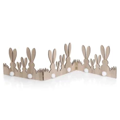 DecoWoerner Decoración De Pascua>Soporte De Madera Deco Conejo Valla 80 Cm
