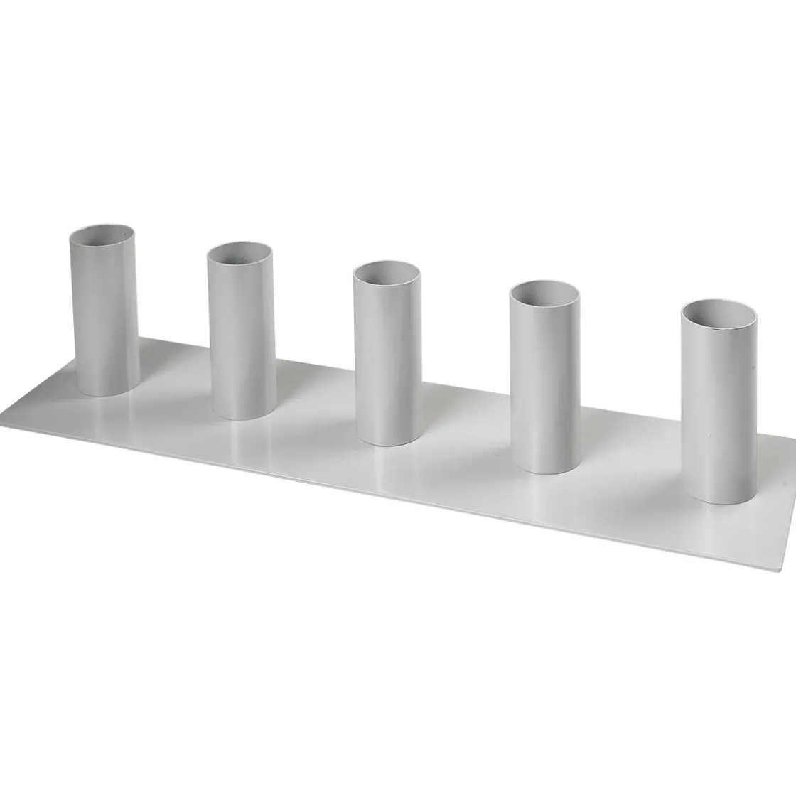 DecoWoerner Decoración Natural|Macetas Y Artículos De Decoración>Soporte Metálico 5 Recipientes, 15 Cm De Altura, Gris, Recto