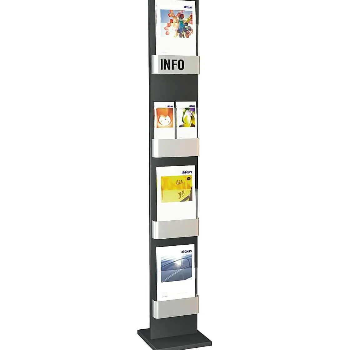 DecoWoerner Expositores Para Tiendas>Soporte Para Folletos, 175 Cm, 4 X A4