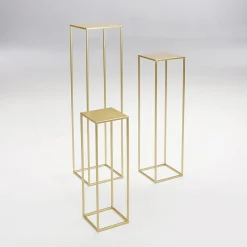 DecoWoerner Expositores Para Tiendas|Macetas Y Artículos De Decoración>Soporte Para Plantas Juego De Mesa Gold 3pcs.