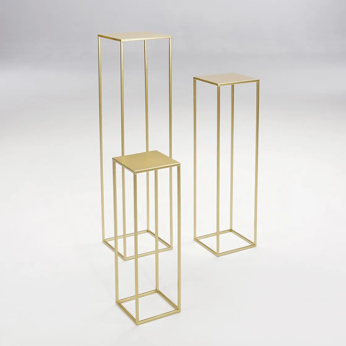 DecoWoerner Expositores Para Tiendas|Macetas Y Artículos De Decoración>Soporte Para Plantas Juego De Mesa Gold 3pcs.