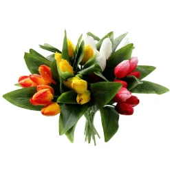 DecoWoerner Decoración De Primavera|Ramos Y Coronas De Flores>Surtido De Ramo De Tulipanes Artificial
