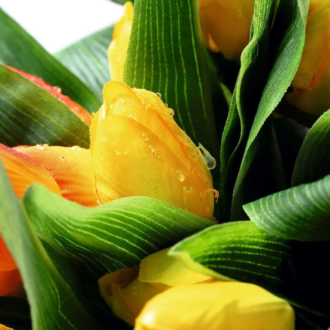 DecoWoerner Decoración De Primavera|Ramos Y Coronas De Flores>Surtido De Ramo De Tulipanes Artificial