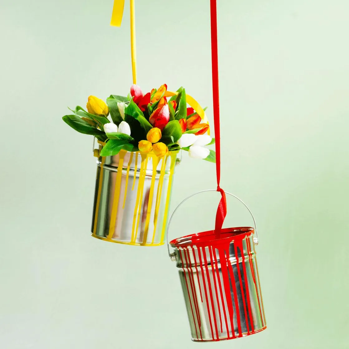 DecoWoerner Decoración De Primavera|Ramos Y Coronas De Flores>Surtido De Ramo De Tulipanes Artificial