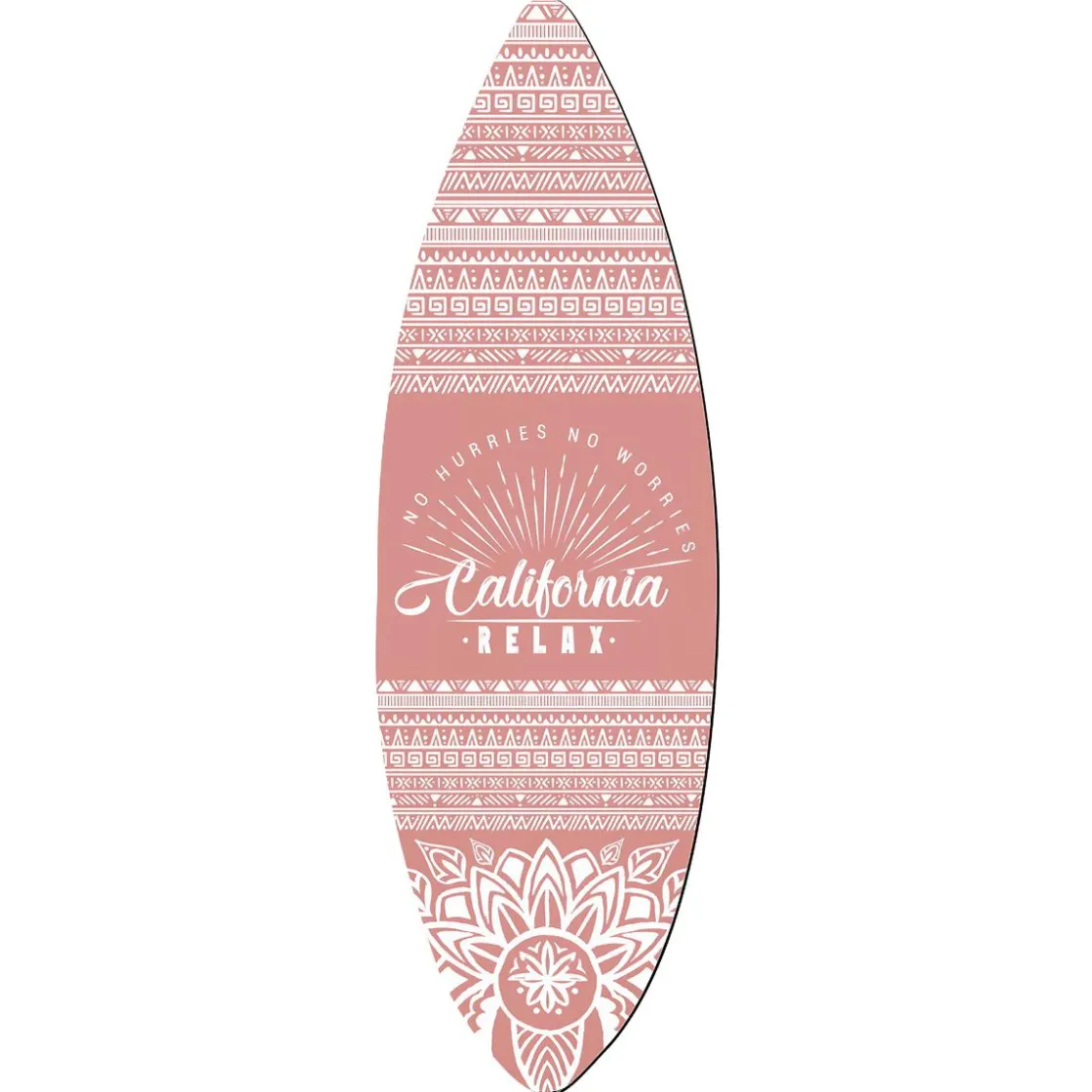 DecoWoerner Decoración Temática|Decoración De Verano>Tabla De Surf De Madera Boho 160 Cm